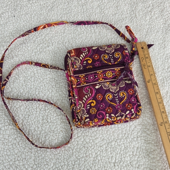 Vera BRADLEY MINI Floral Purple Crossbody Bag - Picture 1 of 6